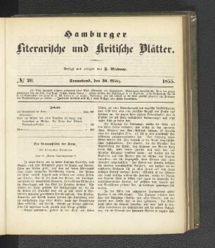No. 26. 31. März 1855
