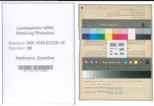 Entnazifizierung Guenther Hartmann , geb. 15.09.1885 (Ingenieur)