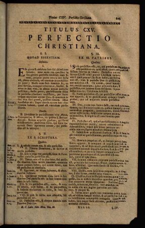 829-852, Titulus CXV. Perfectio Christiana. - Titulus CXVI. Perseverantia.