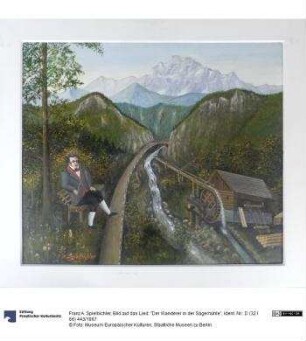 Bild auf das Lied: "Der Wanderer in der Sägemühle"