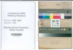 Entnazifizierung Reiner Guenter Buecker genannt Buescher , geb. 13.03.1915 (Verwaltungsangestellter)