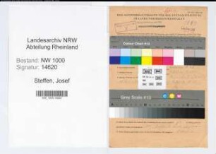 Entnazifizierung Josef Steffen, geb. 15.01.1911 (Arbeiter)