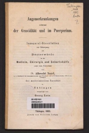 Augenerkrankungen während der Gravidität und im Puerperium