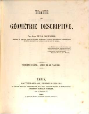 Traité de géometrie descriptive, [2],3