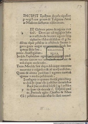 Consilium pro peste evitanda : gewidmet Giovanni Galeazzo Visconti