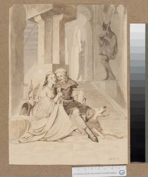 Historische Szene (Lohengrin und Elsa?)