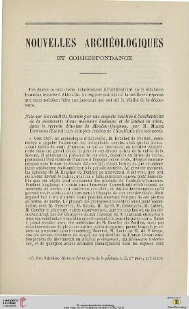 Nouvelles archéologiques et correspondance