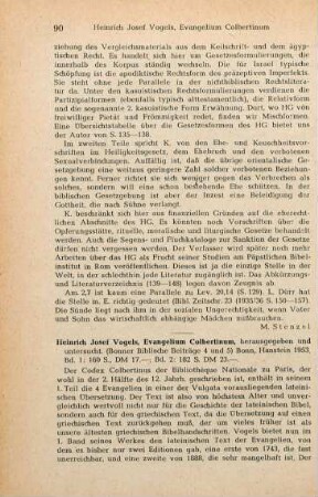 90-91 [Rezension] Evangelium Colbertinum