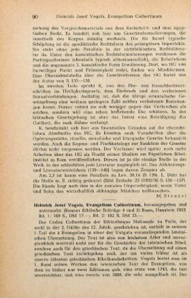 90-91 [Rezension] Evangelium Colbertinum