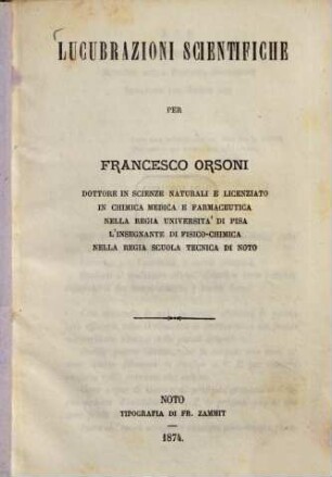 Lucubrazioni scientifiche
