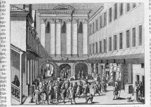 Leipziger Messe, "Kurfürst August der Starke besucht den Bilderhändler Schenk in Bräunigkes Hof zu Leipzig zu Anfang des 18. Jahrhunderts"