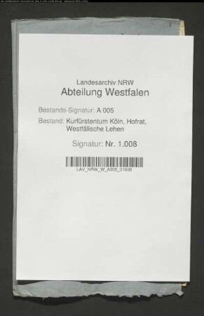 Belehnung des Gerd von Neuenhof, Amtmann zu Neuenrade für die Erben des Henrich Knipping mit dem Branderhof und einem Kotten zu Grevel