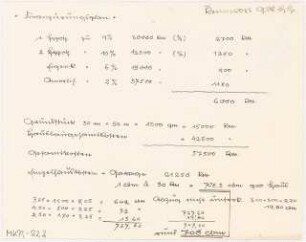 Zweifamilienhaus Monatskonkurrenz Februar 1930: Kostenrechnung