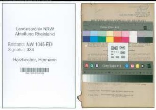 Entnazifizierung Hermann Harzbecher , geb. 08.07.1896 (Lehrer)