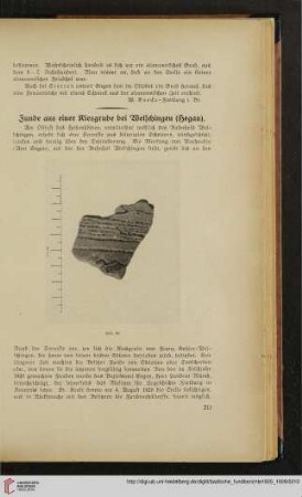 1: Funde aus einer Kiesgrube bei Welschingen : (Hegau)