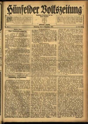 Zweite Ausgabe vom Samstag, den 06. Dezember 1919.