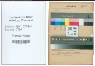 Entnazifizierung Walter Werner , geb. 11.07.1900 (Verw.Sekretaer)