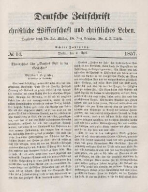107-112 Theologisches über "Bunsens Gott in der Geschichte"