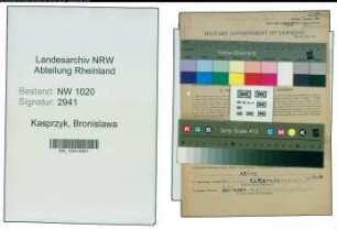 Entnazifizierung Bronislawa Kasprzyk , geb. 06.01.1918 (Kindergartenleiterin)