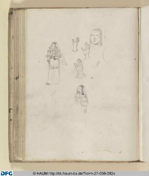 Zeichenkurs: Weibliche Figur mit Kleid und Schleier, Hände, Gesicht