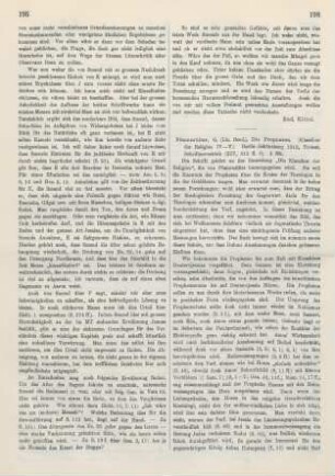 196-197 [Rezension] Pfannmüller, Gustav, Die Propheten
