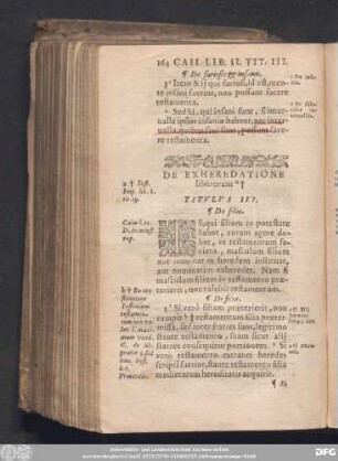 De Exheredatione liberorum. Titulus III.