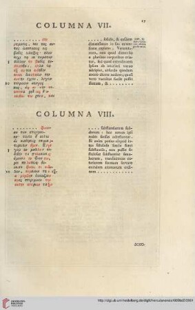 Columna VII. Columna VIII