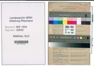 Entnazifizierung Kurt Mattheis , geb. 05.02.1899 (Kaufm.Angestellter)