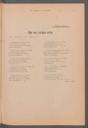 No es culpa mía : Del próximo libro "Serenidad"