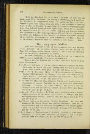 Neu eingegangene Schriften