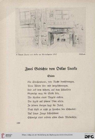 Zwei Gedichte von Oskar Loerke