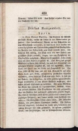 Fünftes Notizenblatt.