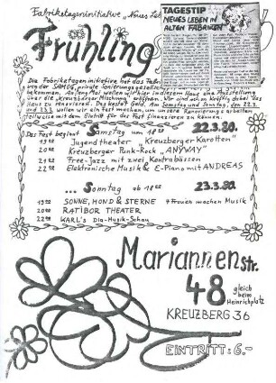 Flugschrift: Frühlingsfest, 1980