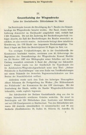 IV. Gesamtkatalog der Wiegendrucke