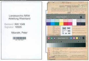 Entnazifizierung Peter Maxrath , geb. 07.02.1898 (Kaufmann)