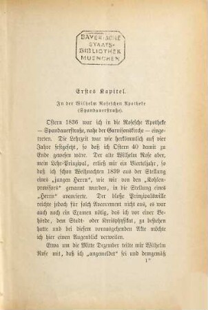 Von Zwanzig bis Dreißig : Autobiographisches