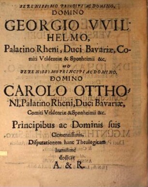 Disp. inaug. de iudice controversiarum fidei