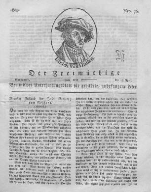Nro. 75., Sonnabend, den 15. April 1809
