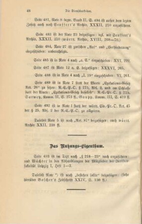 Das Nutzungs-Eigenthum.