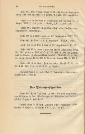 Das Nutzungs-Eigenthum.