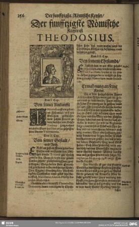 Der funfftzigste Römische Keyser ist Theodosius