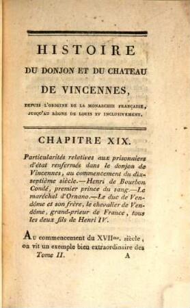 Histoire du donjon et du chateau de Vincennes : depuis leur origine jusqu'à l'époque de la révolution, 2