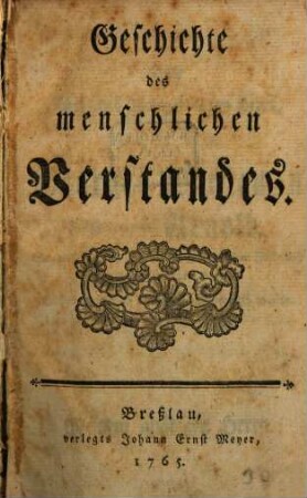 Geschichte des menschlichen Verstandes