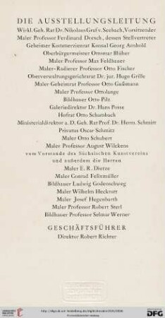 Die Ausstellungsleitung