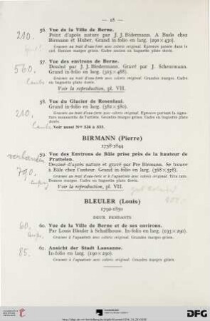 Bleuler (Louis) 1792-1850) (Nr.60-63)