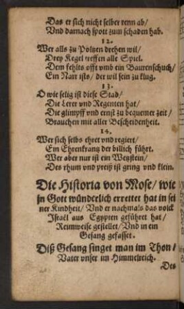 Die Historia von Mose ...