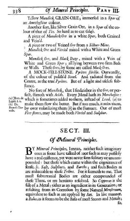 Sect. III. Of Mineral Principles