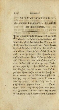 Drittes Kapitel. Sie begegnen dem Einsiedler. Er erzählt seine Begebenheiten