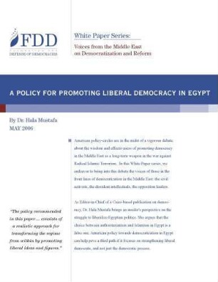A policy for promoting liberal democracy in Egypt