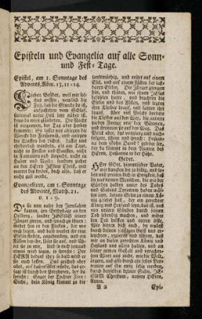 3-80, Episteln und Evangelia auf alle Sonn- und Fest-Tage.